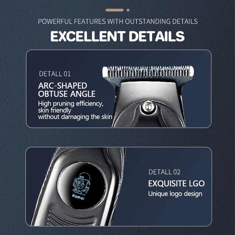 Kemei professional hair clipper with stainless steel blades 6500 RPM 2289 — image 2