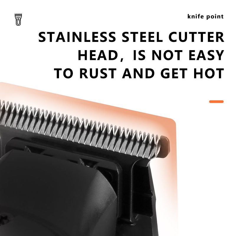 Kemei KM-1741 electric hair clipper 1200mAh battery stainless steel — image 4