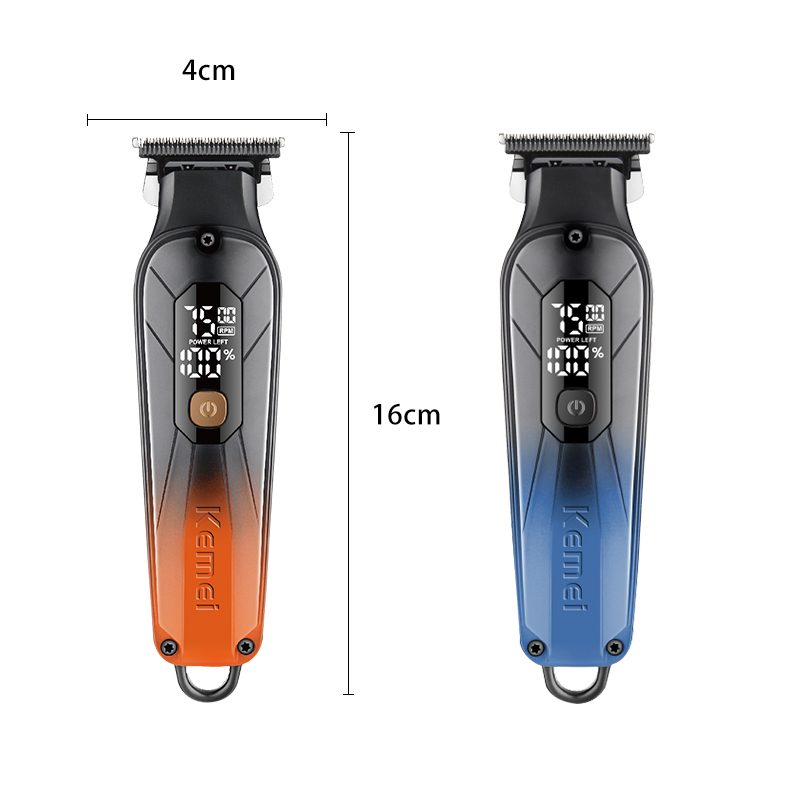 Kemei KM-1741 electric hair clipper 1200mAh battery stainless steel — image 3