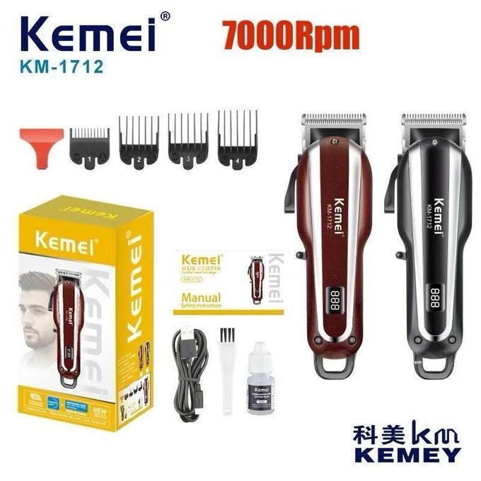 Kemei KM-1712 hair clipper 7000RPM power — image 1