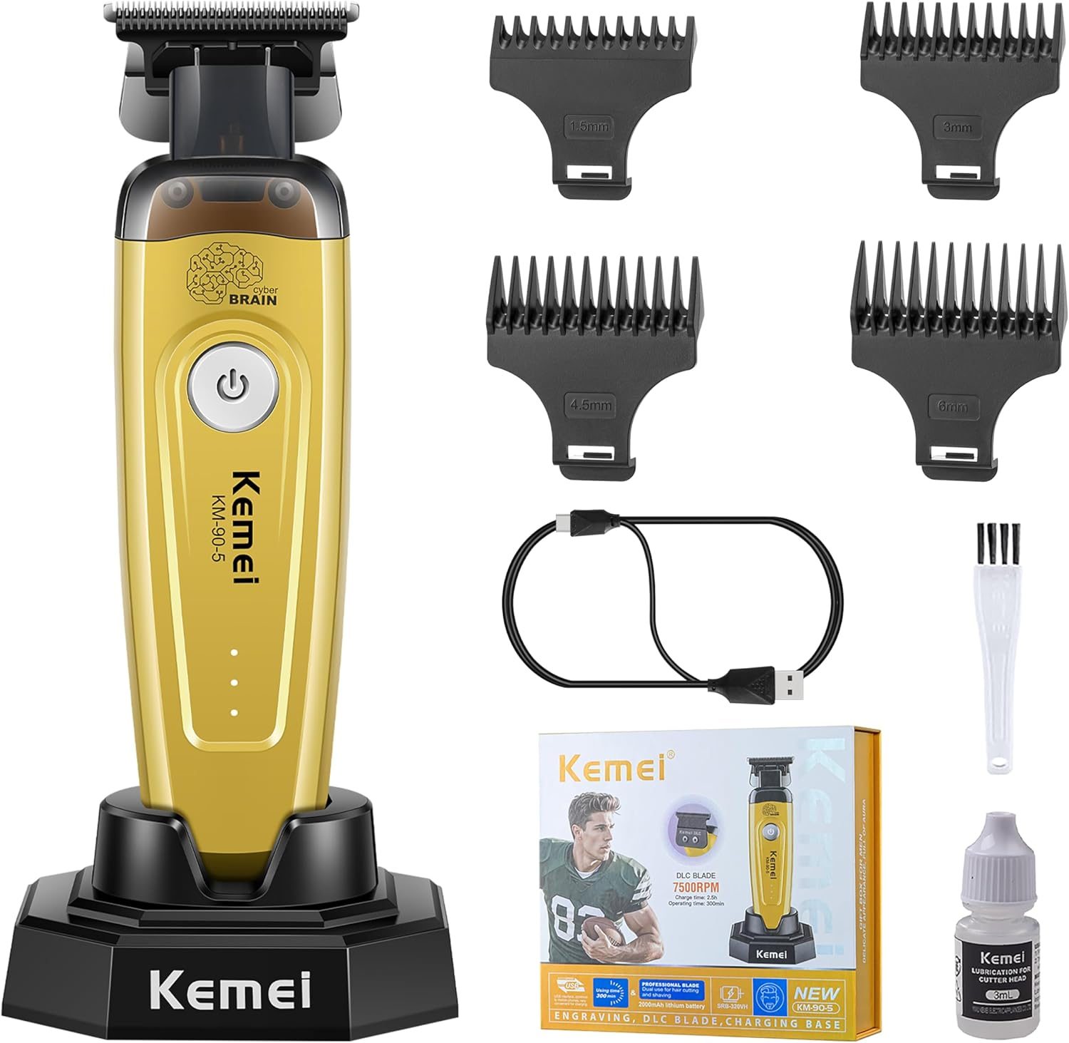 Kemei professional wireless trimmer 7500 RPM KM-90-5 — image 1
