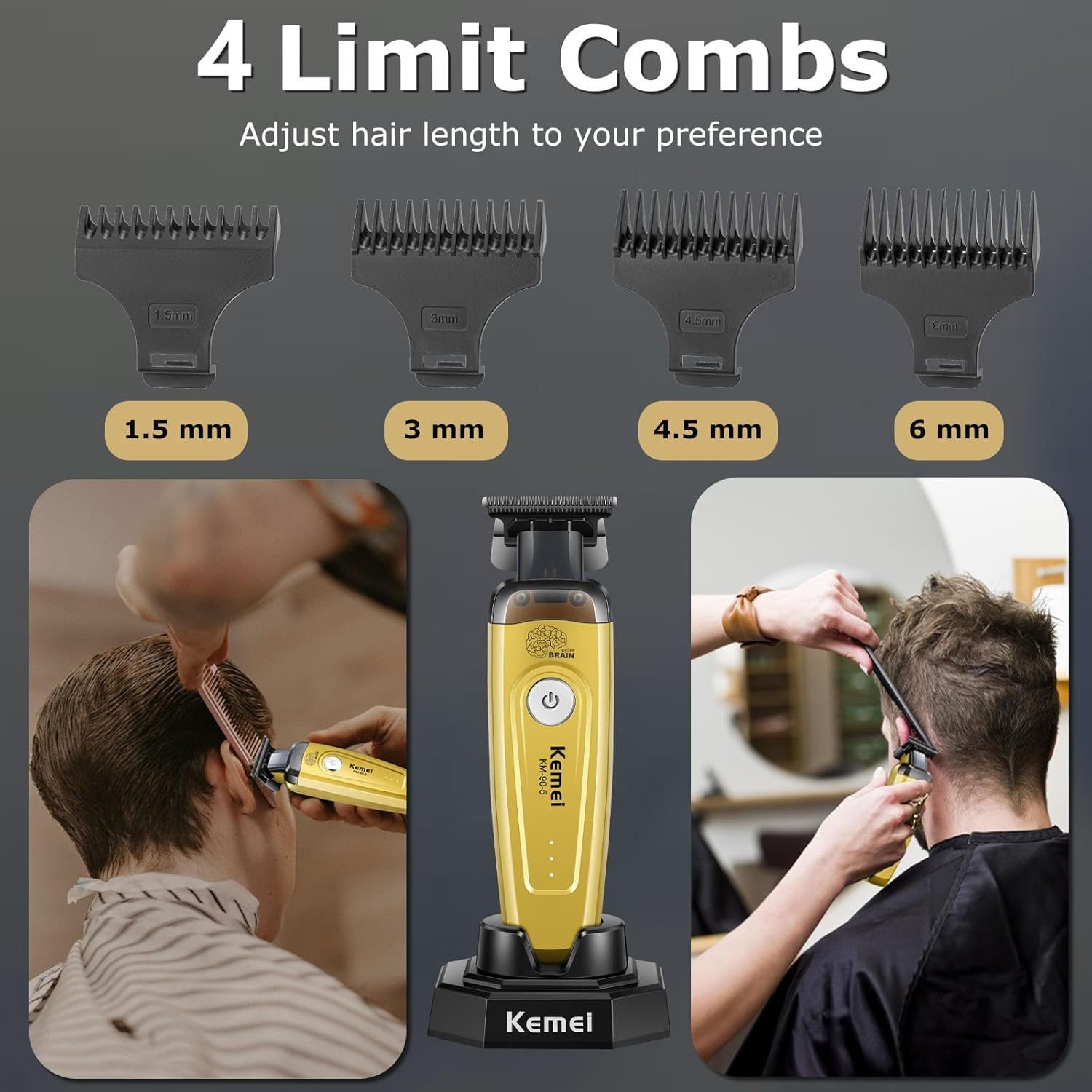 Kemei professional wireless trimmer 7500 RPM KM-90-5 — image 3