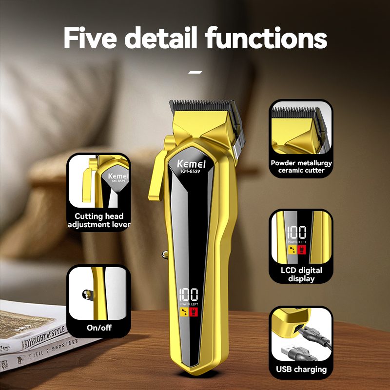 Kemei professional hair clipper with ceramic blades KM-8539 — image 4