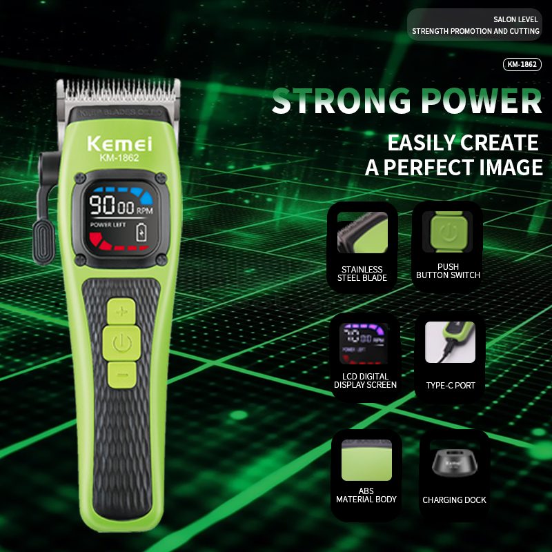 Kemei electric wireless hair clipper LCD screen KM-1862 — image 3