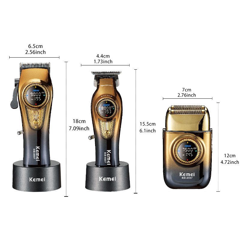 Kemei KM-8557 clipping set wireless with LED screen — image 2