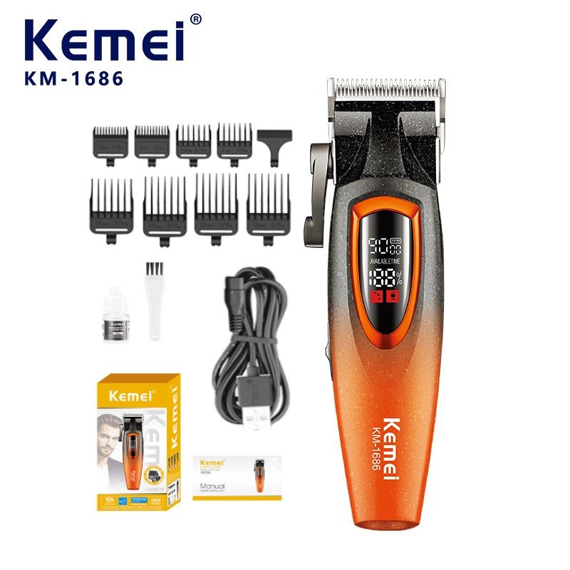 Kemei hair clipper with digital screen KM-1686 — image 1