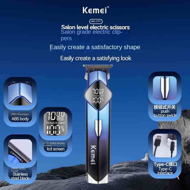 Kemei hair clipper KM-1777 for hair with 6500/7000 RPM motor and Type-C charging — image 3
