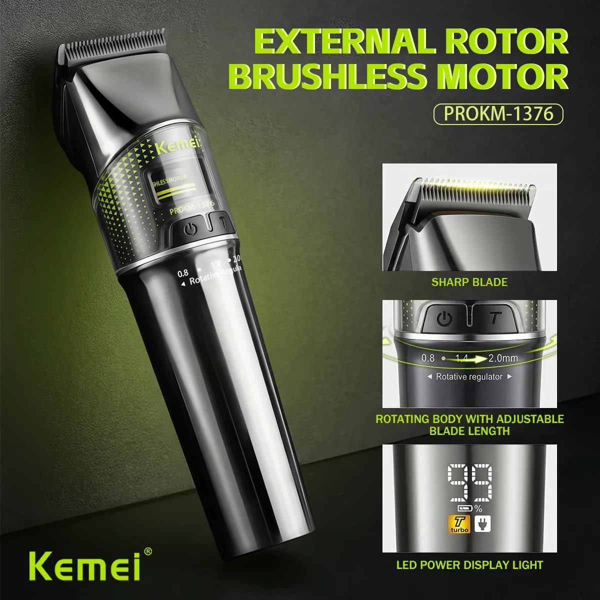 KM 1376 Hair Clipper for Hair Cutting — image 3