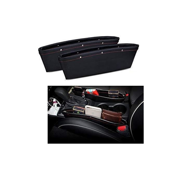 PU Leather Car Organizer Seat Gap Box to Keep Phone and Coins, etc.—One Piece