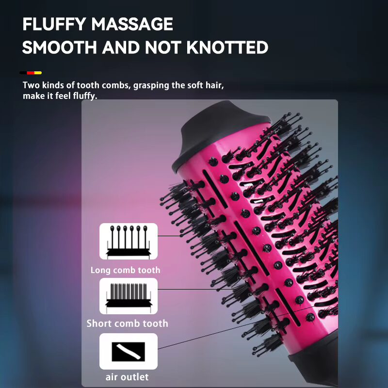 Kemei 8011 hot electric hair brush for drying and styling to dry, smooth, straighten and reduce frizz — image 5