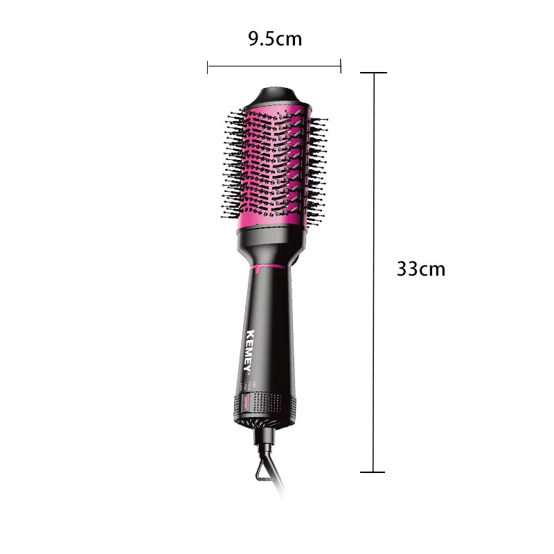 Kemei 8011 hot electric hair brush for drying and styling to dry, smooth, straighten and reduce frizz — image 3