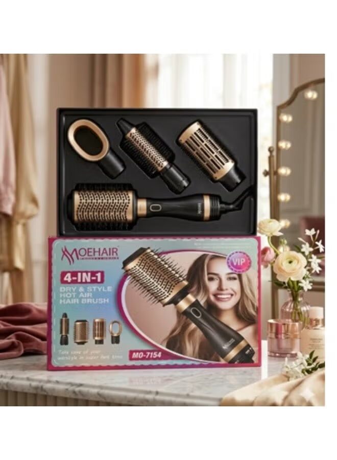 Mohair MO-7154 4-in-1 hair dryer and styling brush for drying, straightening, curling and thickening hair