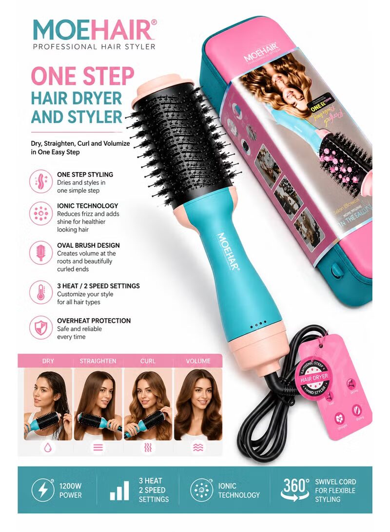 MoeHair MO-7169 hair drying and styling brush for drying, straightening and styling dry or wet hair — image 4