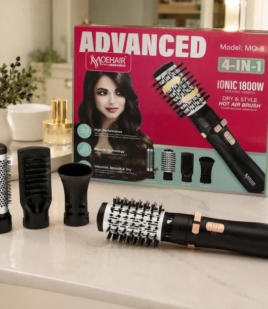 MoeHair MO-8 4-in-1 hot air hair styler for drying, straightening, curling and thickening hair Moehair brush MO-8 — image 2