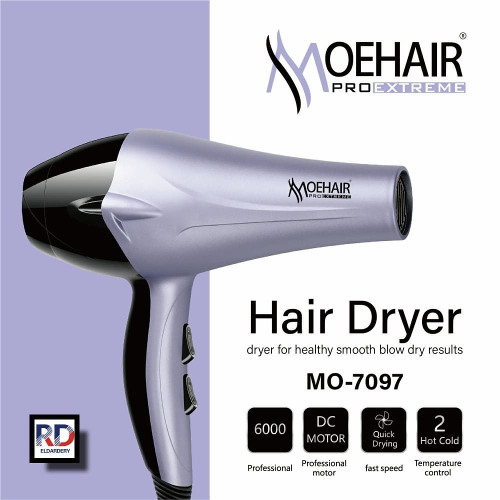 Moehair MO-7097 professional hair dryer for drying and styling hair at home or salon