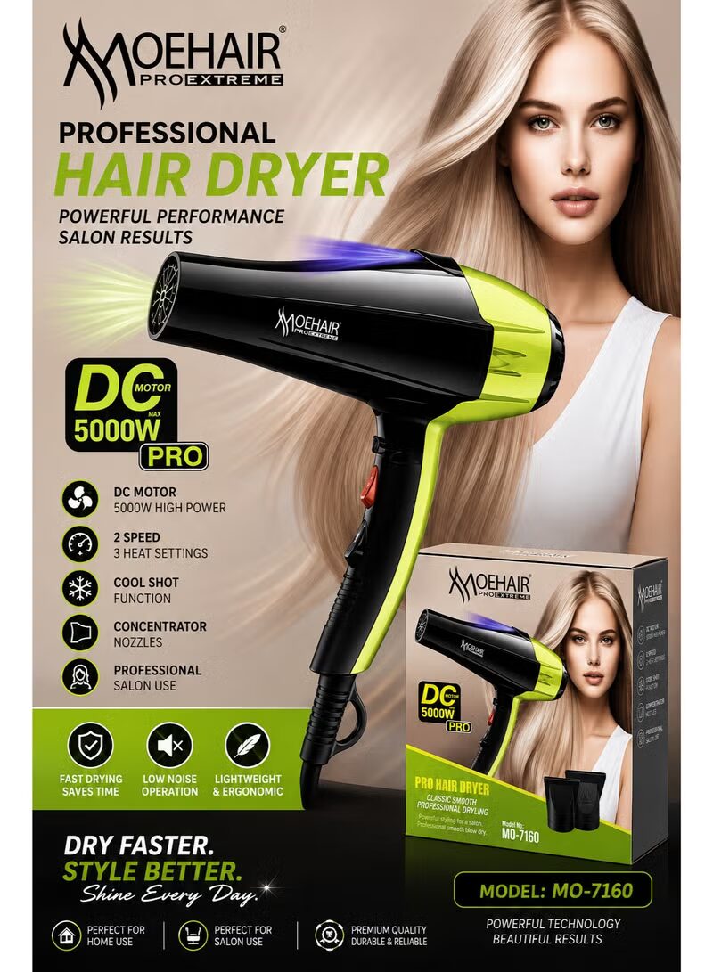 Moehair MO-7160 professional hair dryer for drying and styling hair for home and salon use — image 5