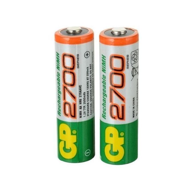 Rechargeable AA GP Batteries 2700mah 2 pcs
