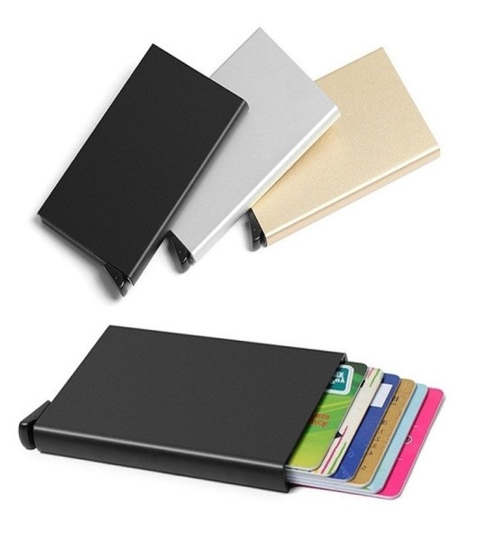 Buy metal card holder to keep business cards and credit cards - metal wallet