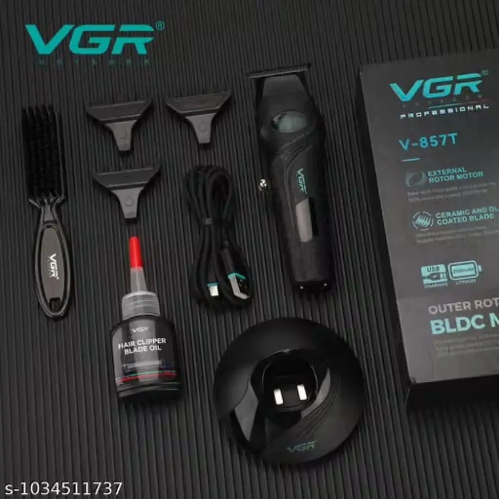 VGR V-857T ماكينة حلاقة وتشذيب كهربائية لقص وتشذيب الشعر واللحية للاستخدام المنزلي والاحترافي — صورة 2
