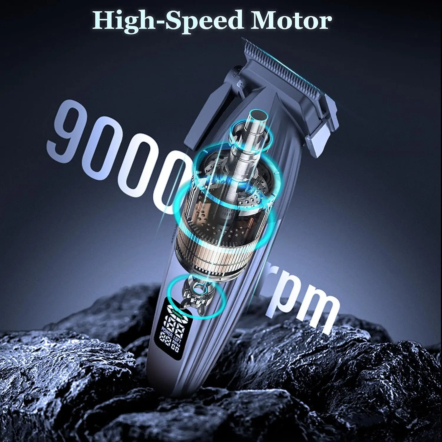 Kemei KM-8536 طقم ماكينتي حلاقة وتشذيب للشعر واللحية لقص الشعر وتشذيب وتحديد اللحية لاسلكيًا — صورة 5