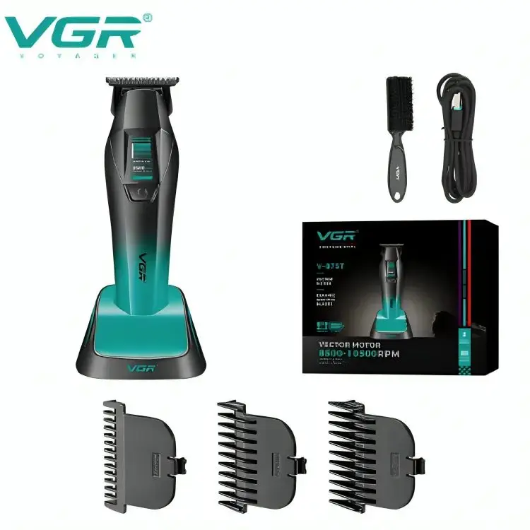 VGR V-875T ماكينة تشذيب وتحديد الشعر لتشذيب وتحديد الشعر واللحية للاستخدام الاحترافي — صورة 2
