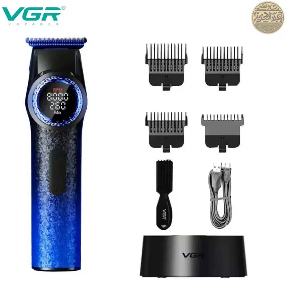 VGR V-977 Blue ماكينة تشذيب الشعر واللحية لتشذيب وتحديد الشعر واللحية بدقة، للاستخدام المنزلي أو الاحترافي — صورة 3