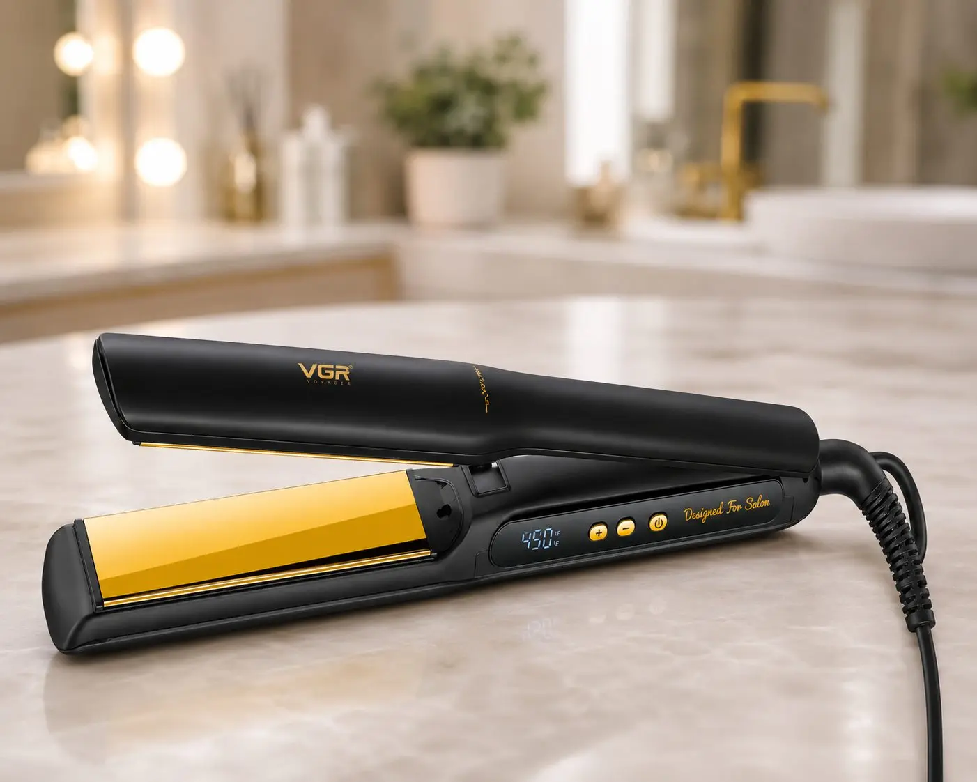 VGR V-517 مكواة فرد شعر لفرد الشعر وتصفيفه للحصول على مظهر ناعم ومرتب