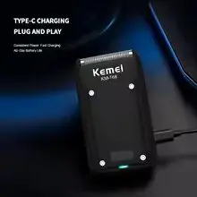 Kemei KM-T68 ماكينة حلاقة كهربائية للرجال لحلاقة شعر الوجه وتشذيب السوالف للاستخدام اليومي والسفر — صورة 3