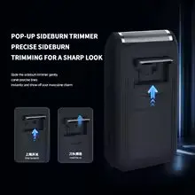 Kemei KM-T68 ماكينة حلاقة كهربائية للرجال لحلاقة شعر الوجه وتشذيب السوالف للاستخدام اليومي والسفر — صورة 2
