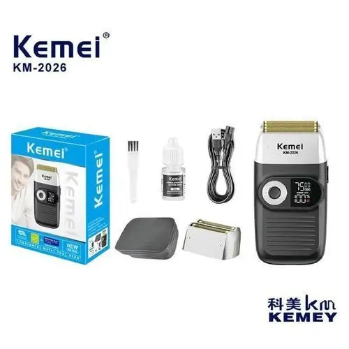 Kemei KM-2026 ماكينة حلاقة كهربائية شبكية لحلاقة وتنعيم الذقن والشعر القصير وحلاقة الرأس — صورة 2