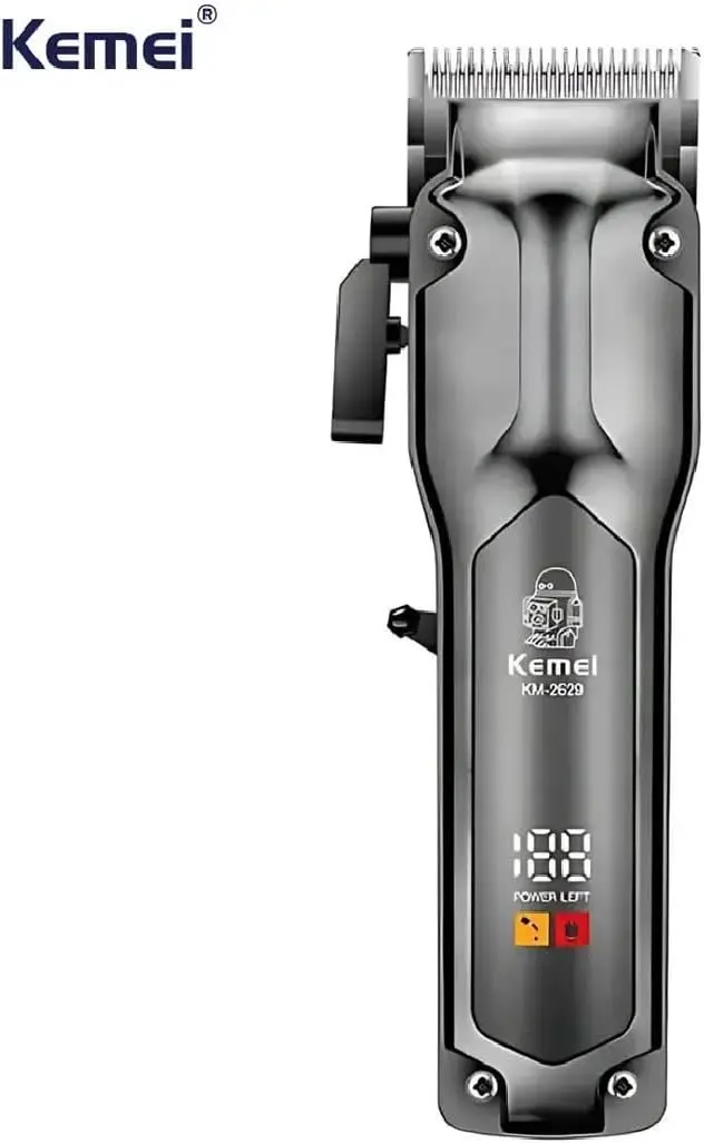 Kemei KM-2629 ماكينة حلاقة شعر ولحية لاسلكية لقص الشعر وتحديد اللحية في المنزل أو صالون الحلاقة — صورة 2