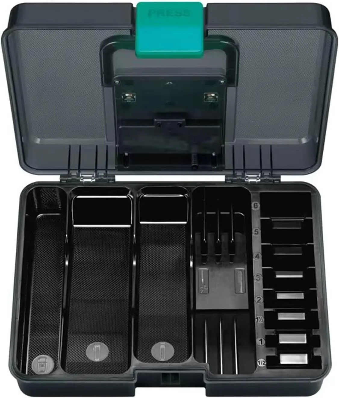 VGR V-840 صندوق تعقيم وتخزين أدوات الحلاقة والتجميل لتعقيم وتنظيم أدوات الحلاقة والتجميل مثل الماكينات والمقصات والأمشاط للاستخدام في الصالون أو المنزل — صورة 2