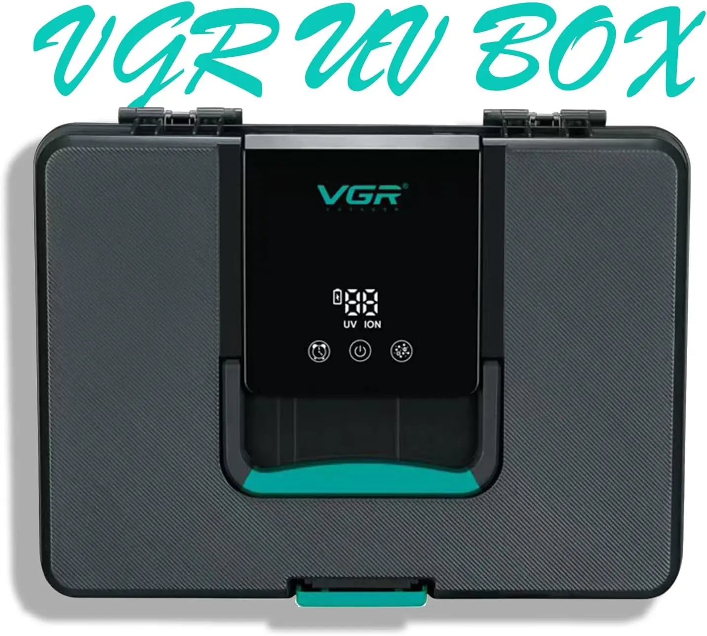 VGR V-840 صندوق تعقيم وتخزين أدوات الحلاقة والتجميل لتعقيم وتنظيم أدوات الحلاقة والتجميل مثل الماكينات والمقصات والأمشاط للاستخدام في الصالون أو المنزل — صورة 1