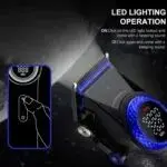 VGR Stepless Pro 3 in 1 Blue طقم ماكينات حلاقة وعناية رجالي 3 في 1 لقص الشعر، تشذيب اللحية، والحلاقة الناعمة للوجه — صورة 3