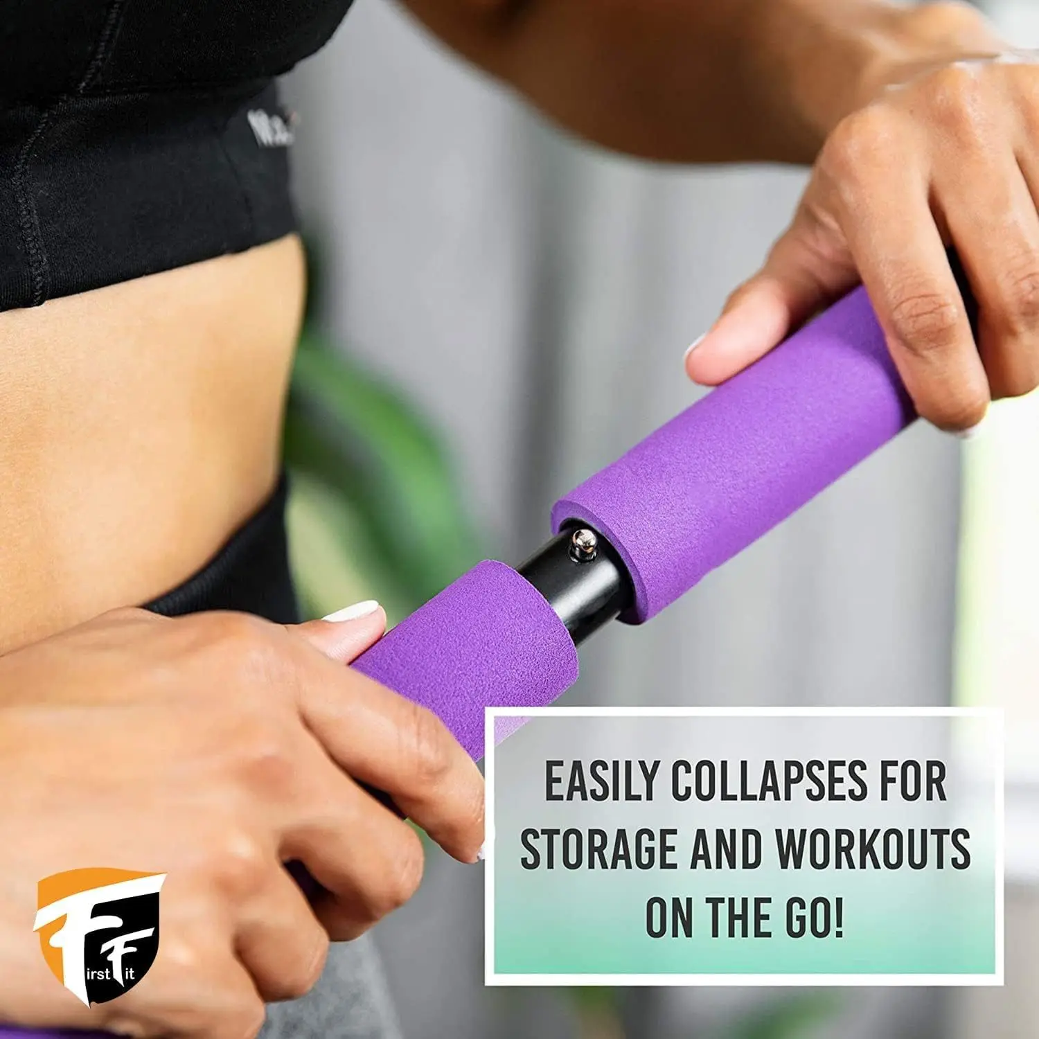 FirstFit Pilates Resistance Bar for Full-Body Strengthening and Home Workouts — image 3
