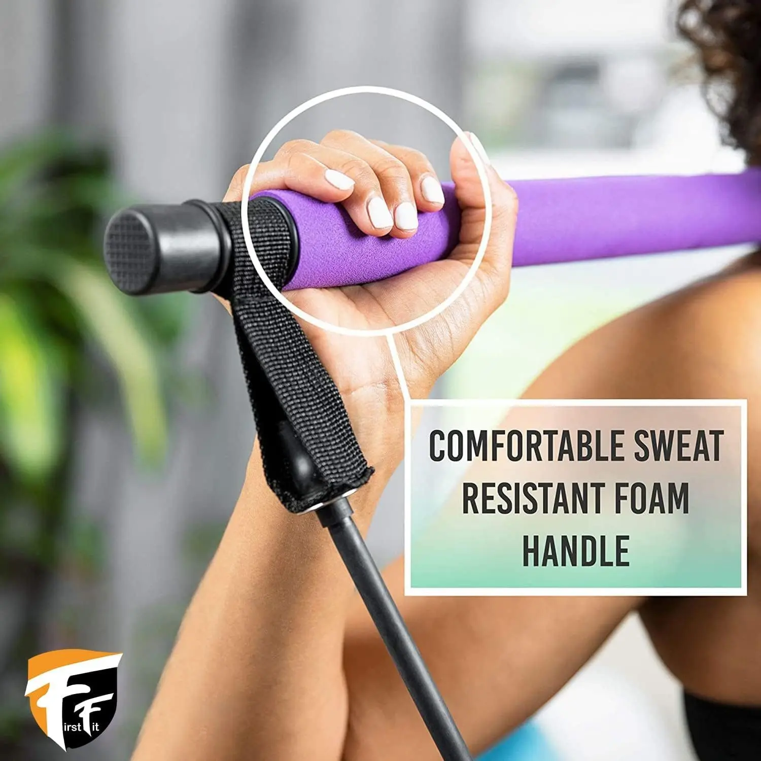 FirstFit Pilates Resistance Bar for Full-Body Strengthening and Home Workouts — image 5