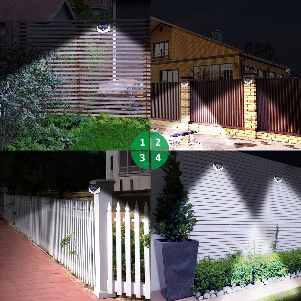 Solar powered flashlight 1000 watts with motion sensor