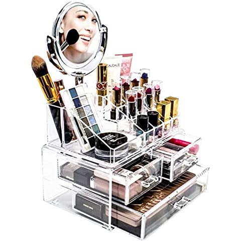 4-Drawer Mirrored Makeup Organizer - Mirrored makeup organizer