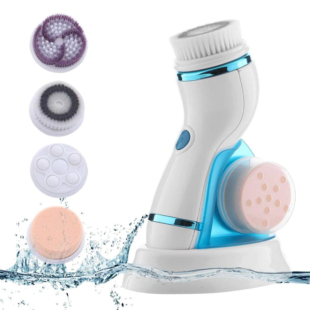 Electric Facial Cleaning Brush and Massage 4 in 1 Facial Cleaning Brush