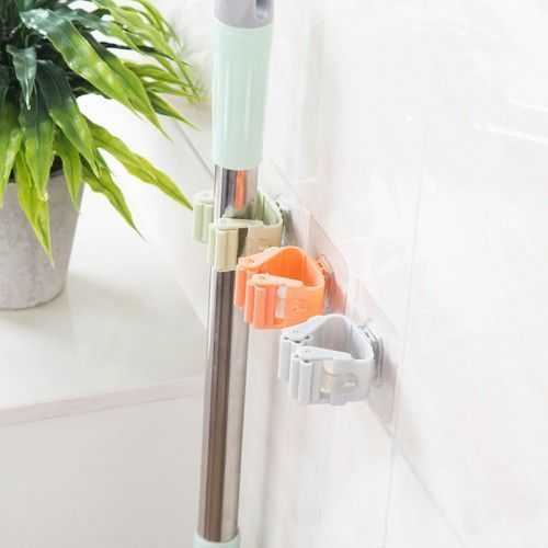 Single broom holder with double-sided tape width 5 pieces — image 2