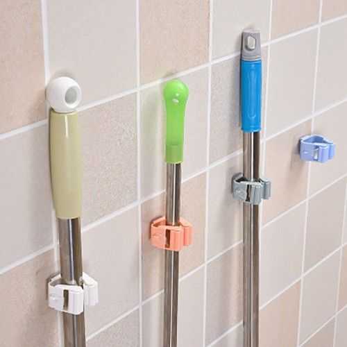 Single broom holder with double-sided tape width 5 pieces
