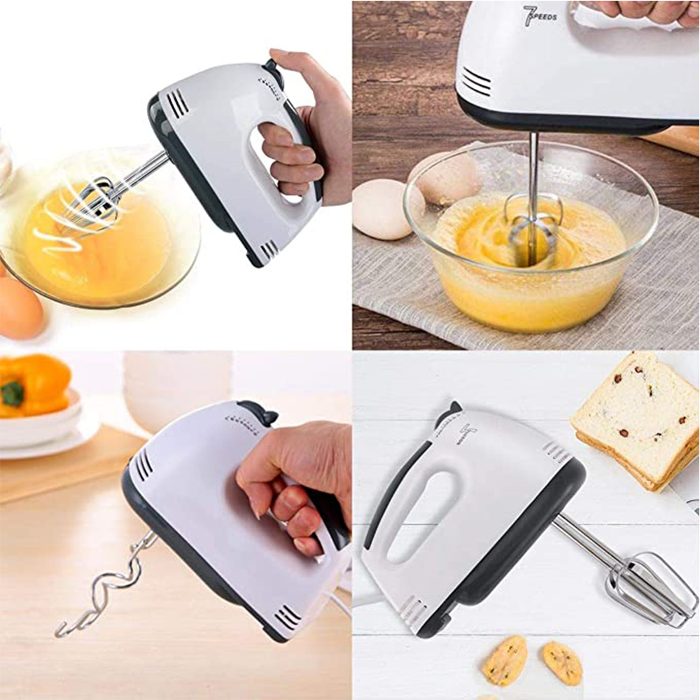 Portable handheld electric mixer 7 speeds turbo 4 stainless steel beater Portable Hand Mixer Machine