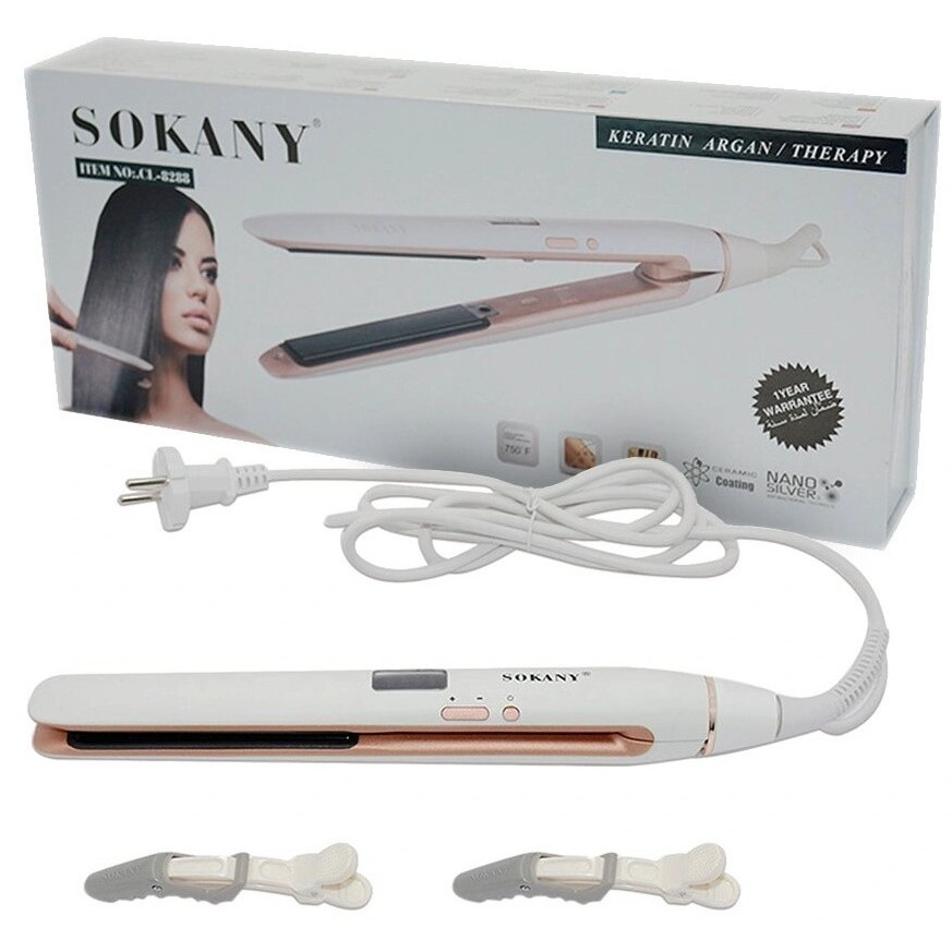 Sokany CL-8288 Hair Straightener with Nano Antibacterial Technology 750 Fahrenheit