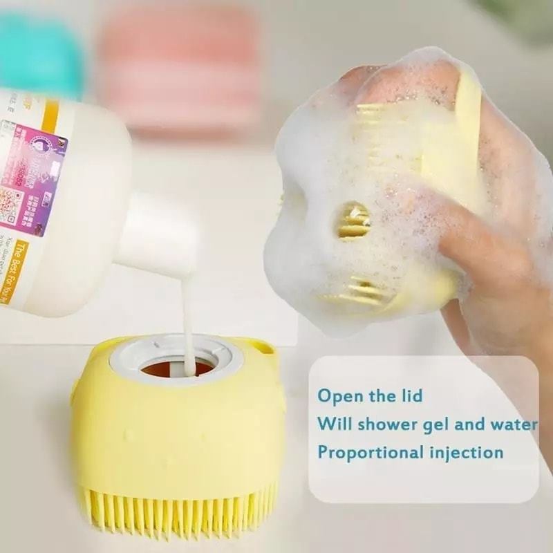 2-in-1 Silicone Shower Brush with Soap Dispenser — image 5