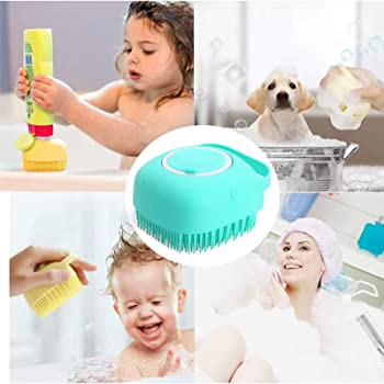 2-in-1 Silicone Shower Brush with Soap Dispenser