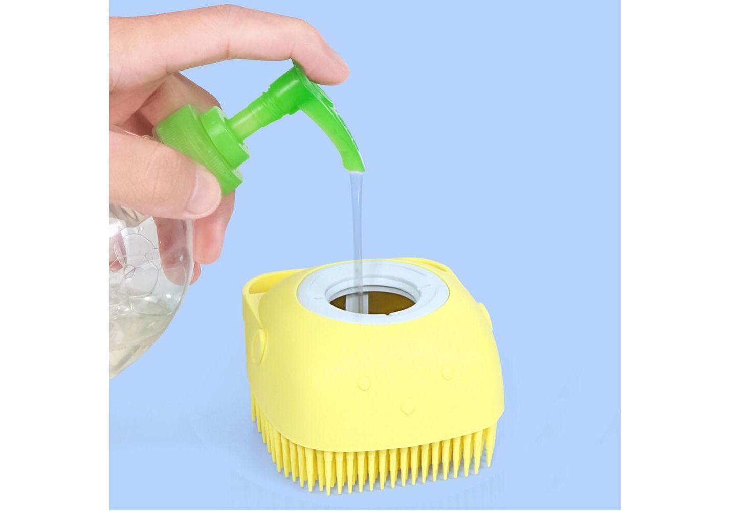 2-in-1 Silicone Shower Brush with Soap Dispenser — image 2