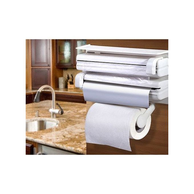 Triple Kitchen Organizer for Tissue Rolls Tissue Holder