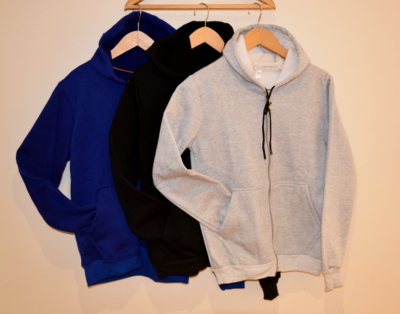 3-piece Milton Sweatshirt Set Smooth Back Fur-Like Texture Warm Fabric