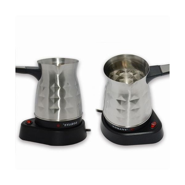 Sokany Turkish Coffee Maker Electric Stainless Steel 5 Cups - 600 watts — image 3