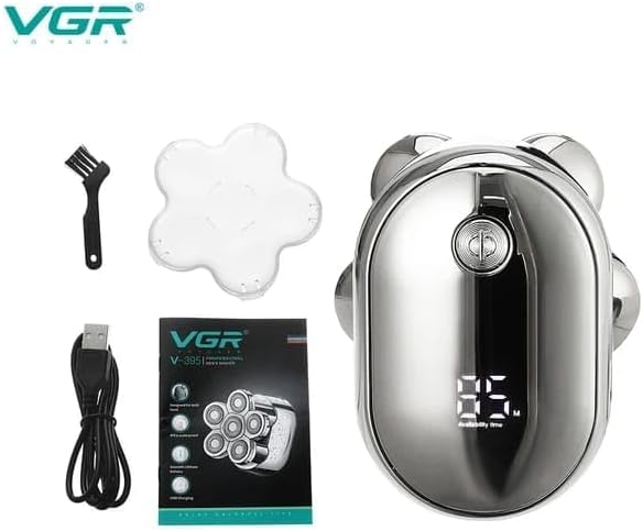 4 / 7 – VGR395 – ماكينة الحلاقة والتنعيم 6 رؤوس ضد الماء قابلة للغسيل